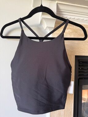 Old Navy Black Cropped Tank with built in bra; NWT